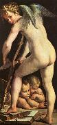 Girolamo Parmigianino, Cupid Carving his Bow